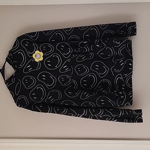 Black & White Warped Smiley Hoody by Samii Ryan